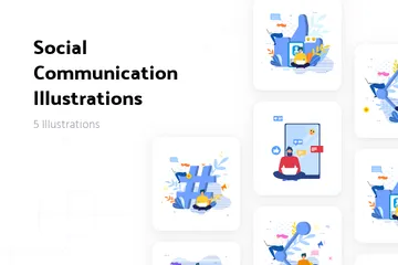 Communication sociale Pack d'Illustrations