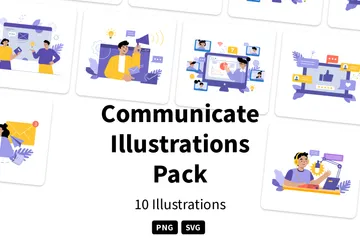 Communiquer Pack d'Illustrations