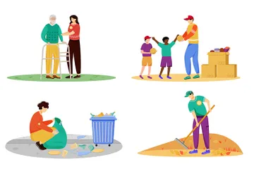Community Workers Illustration Pack
