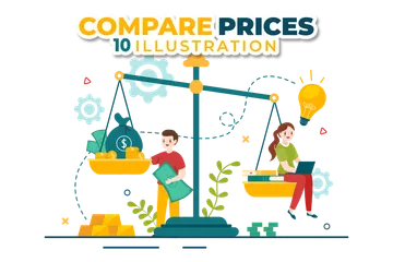 Compare Prices Illustration Pack