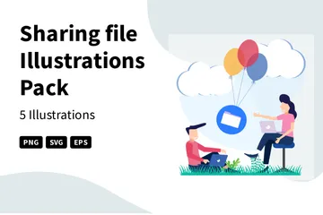 Compartilhando arquivo Pacote de Ilustrações