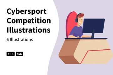 Competição de Ciberesporte Illustration Pack