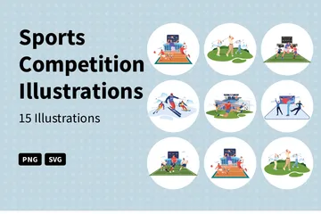 Competição esportiva Pacote de Ilustrações