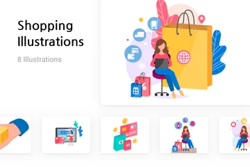 Compras Paquete de Ilustraciones