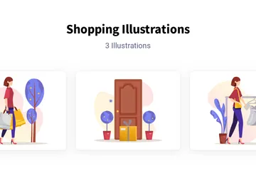 Compras Pacote de Ilustrações