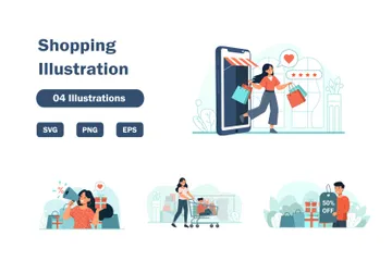 Compras Paquete de Ilustraciones