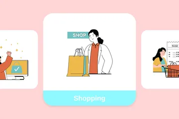 Compras Paquete de Ilustraciones