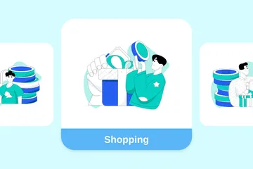 Compras Pacote de Ilustrações