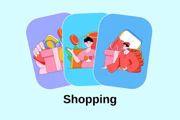 Compras Pacote de Ilustrações