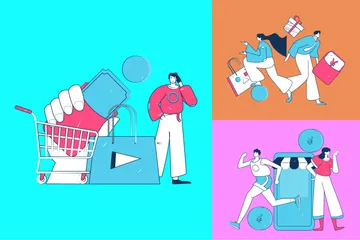 Compras Paquete de Ilustraciones