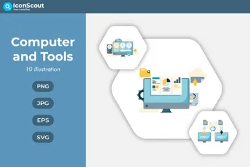 Computer And Tools Illustration Pack