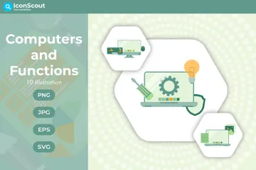 Computers And Functions Illustration Pack