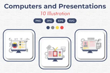 Computers And Presentations Illustration Pack