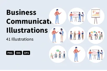 Comunicacion de negocios Paquete de Ilustraciones