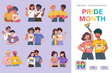 Comunidad lgbt Paquete de Ilustraciones