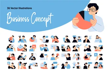 Concept d'entreprise Pack d'Illustrations