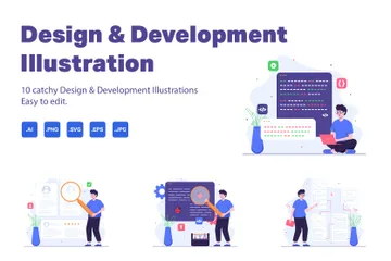 Conception et développement Pack d'Illustrations