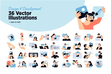 Design et développement Pack d'Illustrations