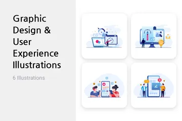 Conception graphique et expérience utilisateur Pack d'Illustrations