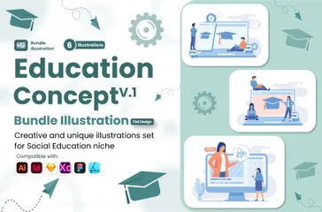 Concepto de educación Paquete de Ilustraciones