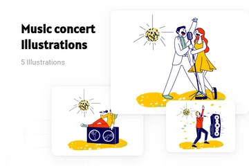 Concierto de música Paquete de Ilustraciones