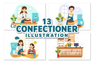 Confectioner Illustration Pack