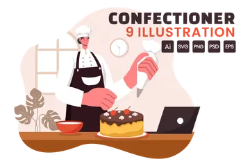 Confectioner Illustration Pack