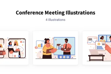 Conference Meeting Illustration Pack