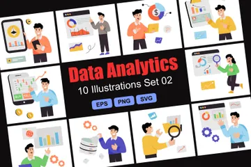 Conjunto de análisis de datos 02 Illustration Pack