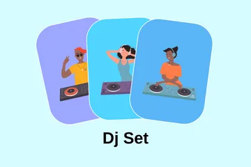 Conjunto de DJs Pacote de Ilustrações