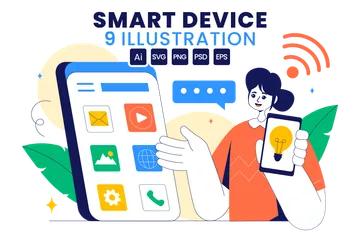 Connected Smart Devices Illustration Pack