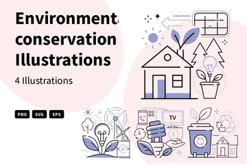 Conservation de l'environnement Pack d'Illustrations