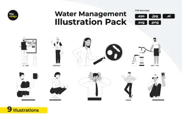 Conservation d'eau Illustration Pack