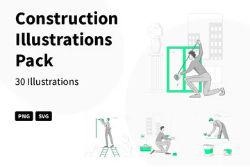 Construcción Paquete de Ilustraciones