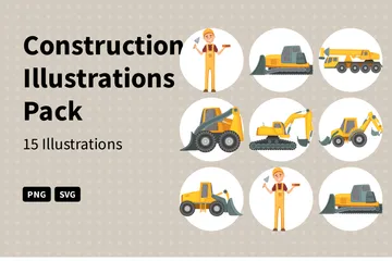 Construcción Paquete de Ilustraciones