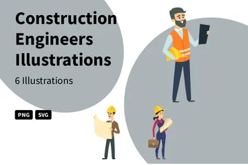 Construction Engineers Illustration Pack