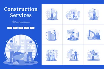 Construction Services Illustration Pack