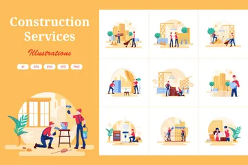 Construction Services Illustration Pack