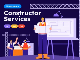 Construction Services Illustration Pack