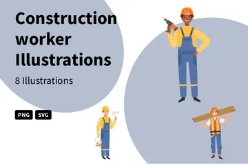 Construction Worker Illustration Pack