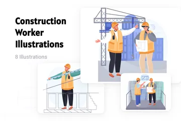 Construction Worker Illustration Pack