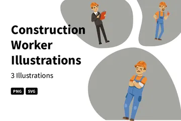 Construction Worker Illustration Pack