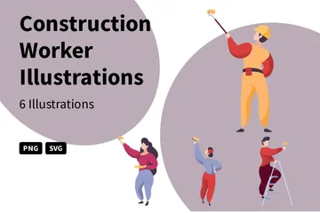 Construction Worker Illustration Pack