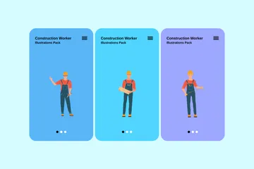 Construction Worker Illustration Pack