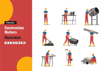 Construction Workers Illustration Pack