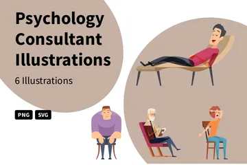 Consultante en psychologie Illustration Pack