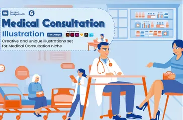 Consultation médicale Illustration Pack