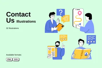 Contactez-nous Pack d'Illustrations