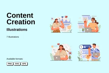 Content Creation Illustration Pack