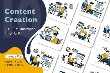 Content Creation Illustration Pack